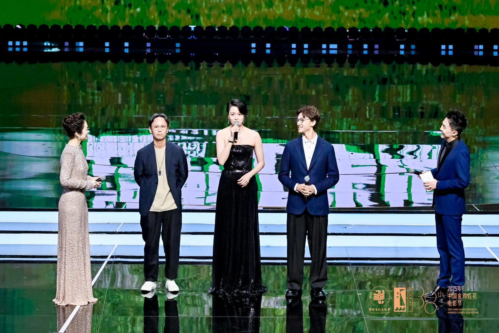 梁詠琪與陳湛文出席金雞百花電影節。