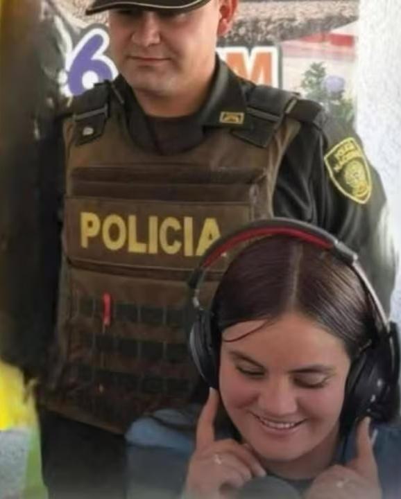 警察局長Hamilton Ruiz與25歲妻子Liliana Cruz。(X)