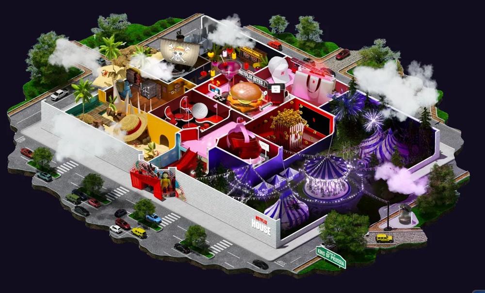 園內有各種主題設施。(Netflix)