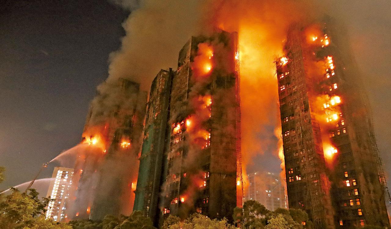 大埔宏福苑五級火 火警