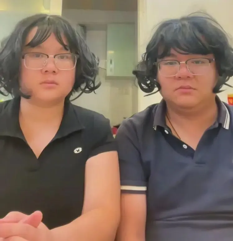 廣東東莞一對95後夫妻「廣東土夫婦」被網民封為「史上最相似夫妻」。(網上圖片)