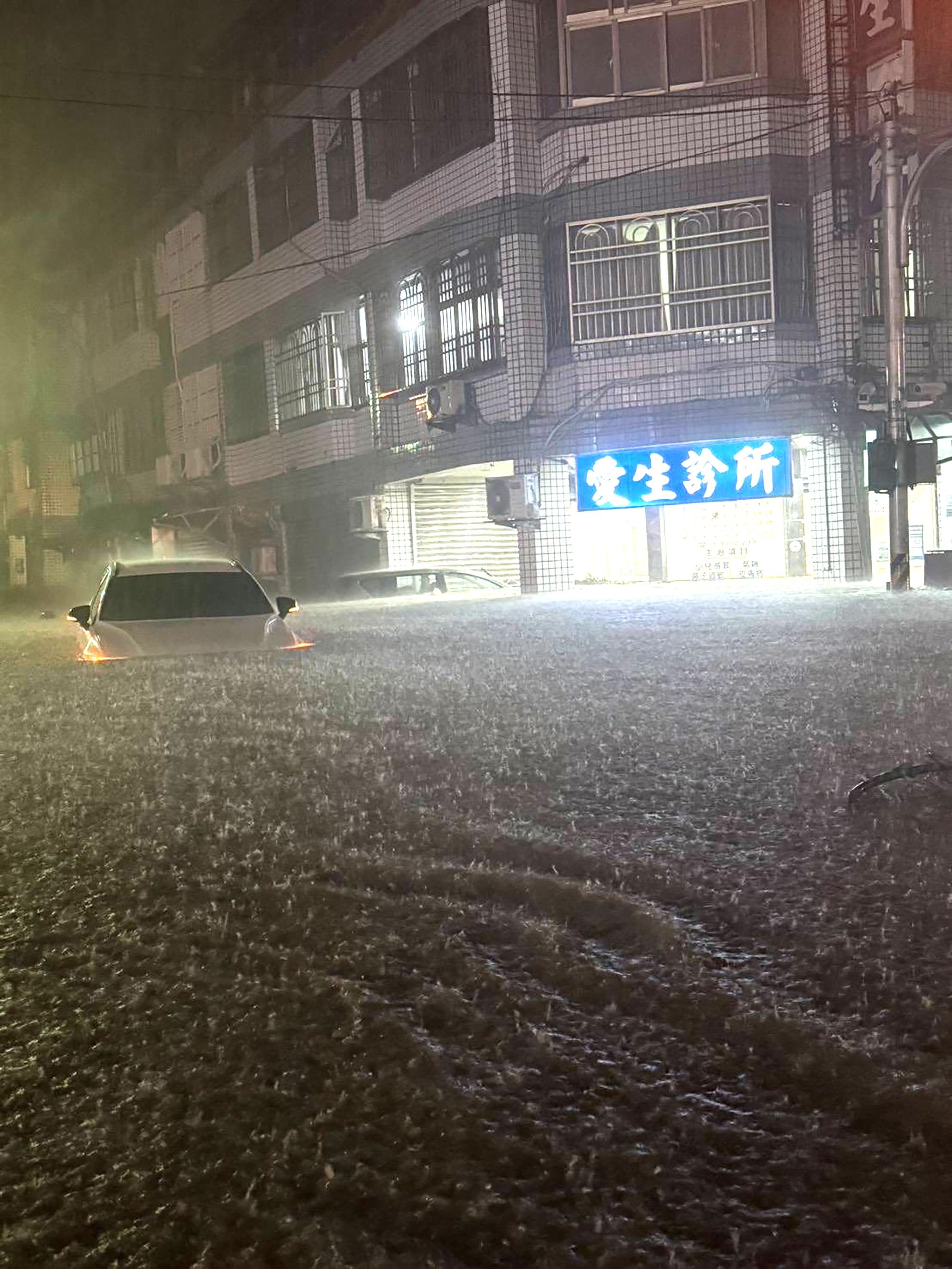 宜蘭蘇澳鎮水浸。(中通社)