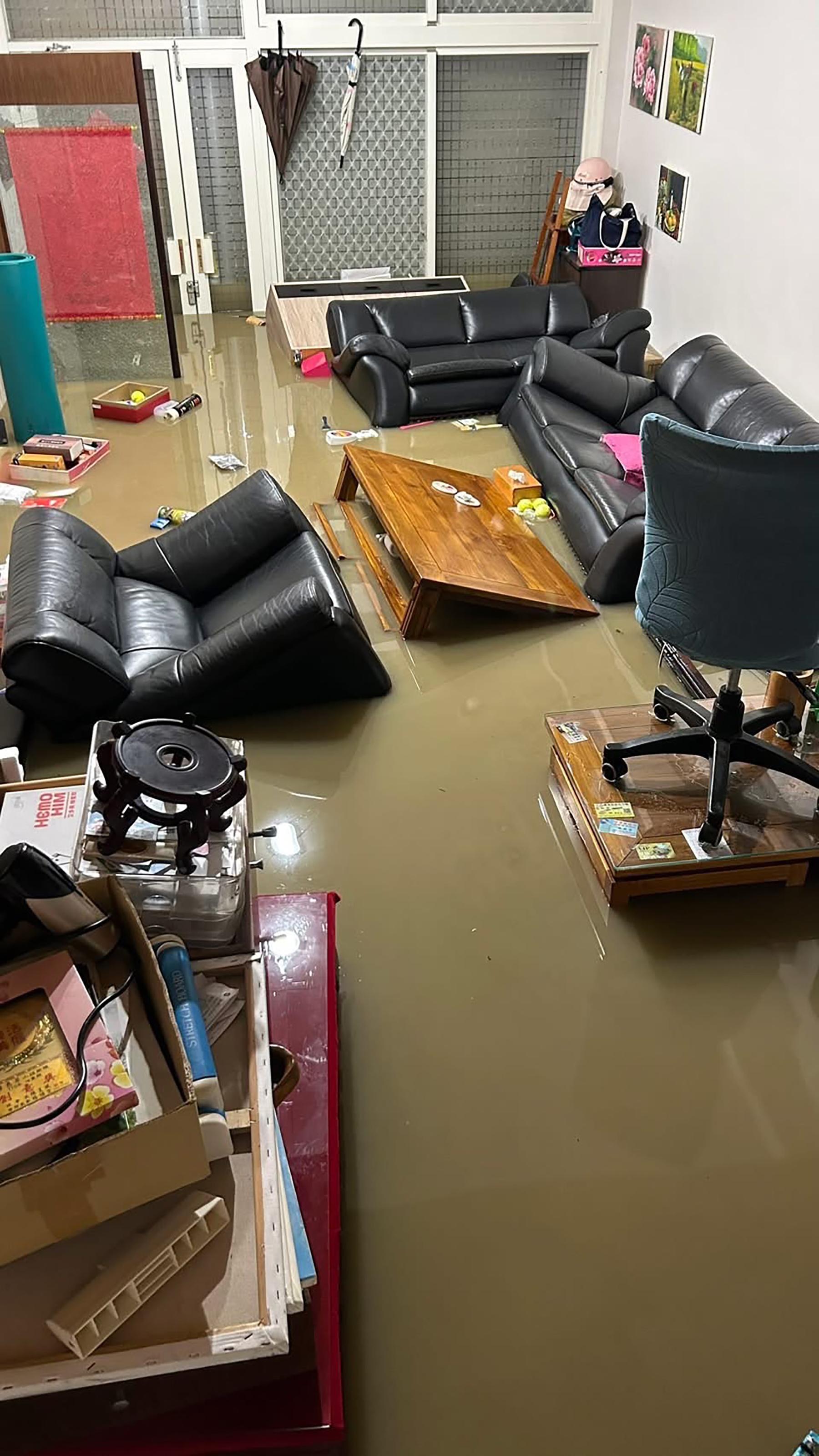 宜蘭蘇澳鎮水浸。(中通社)