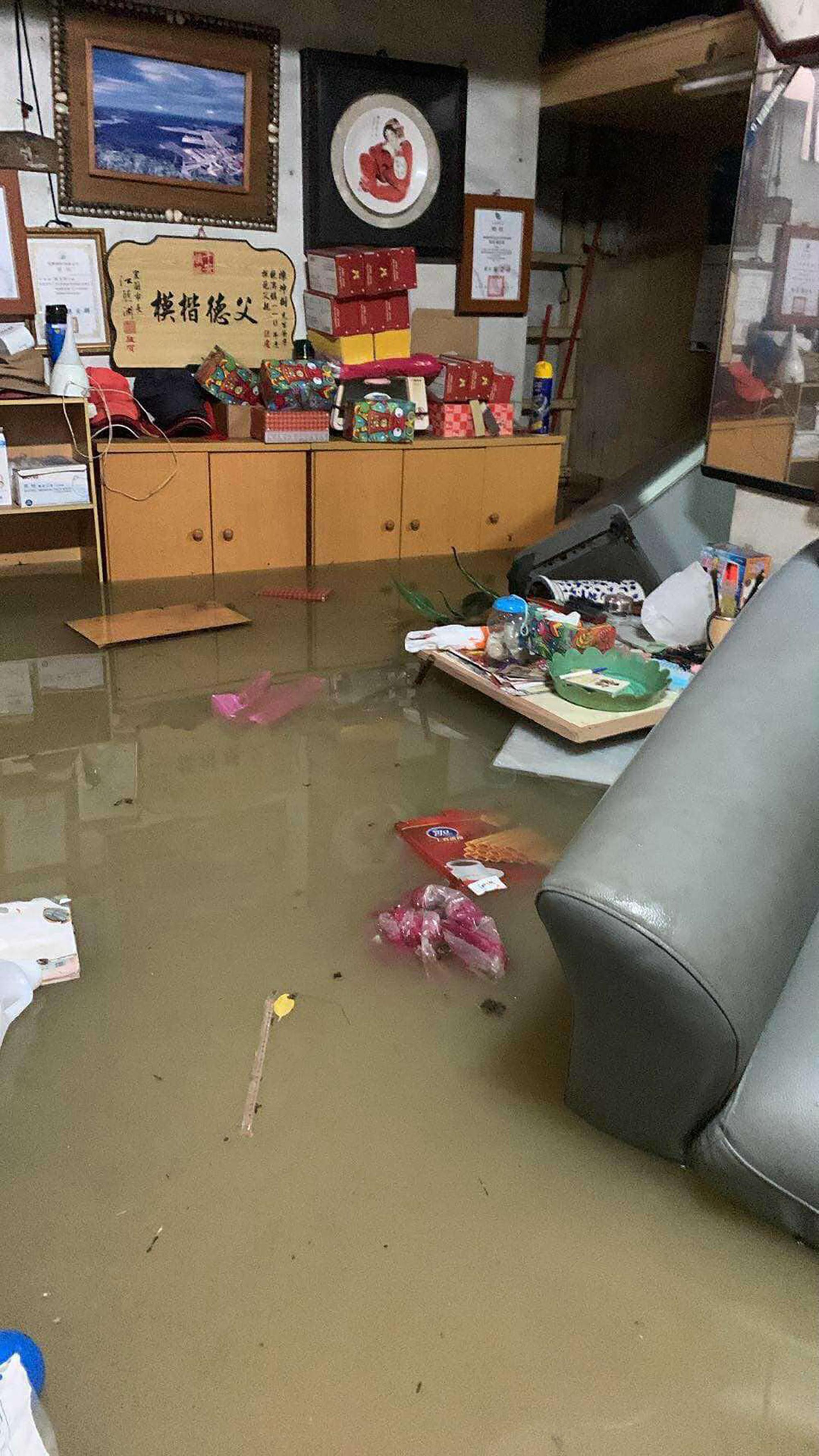 宜蘭蘇澳鎮水浸。(中通社)