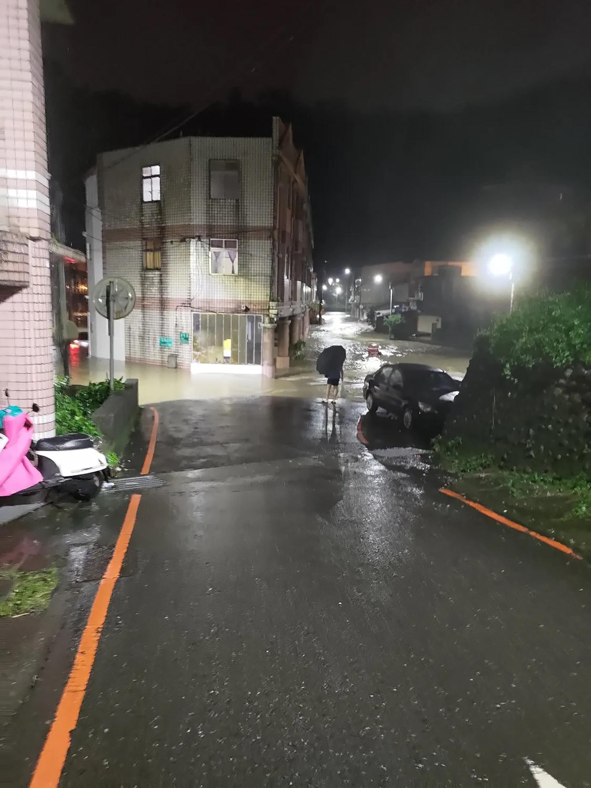 宜蘭蘇澳鎮水浸。(中通社)