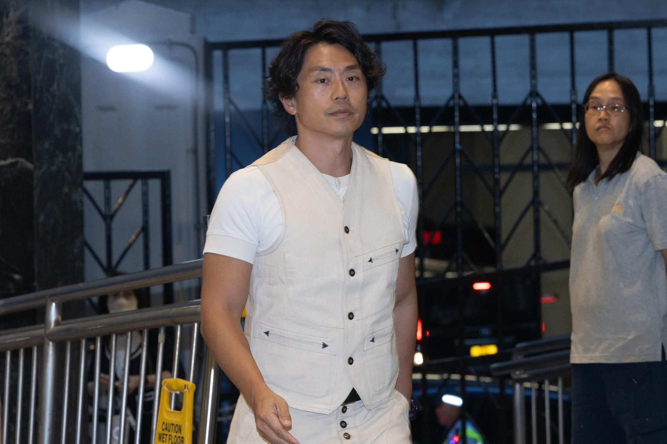 黃浩然出席許紹雄喪禮。(蘇文傑攝)