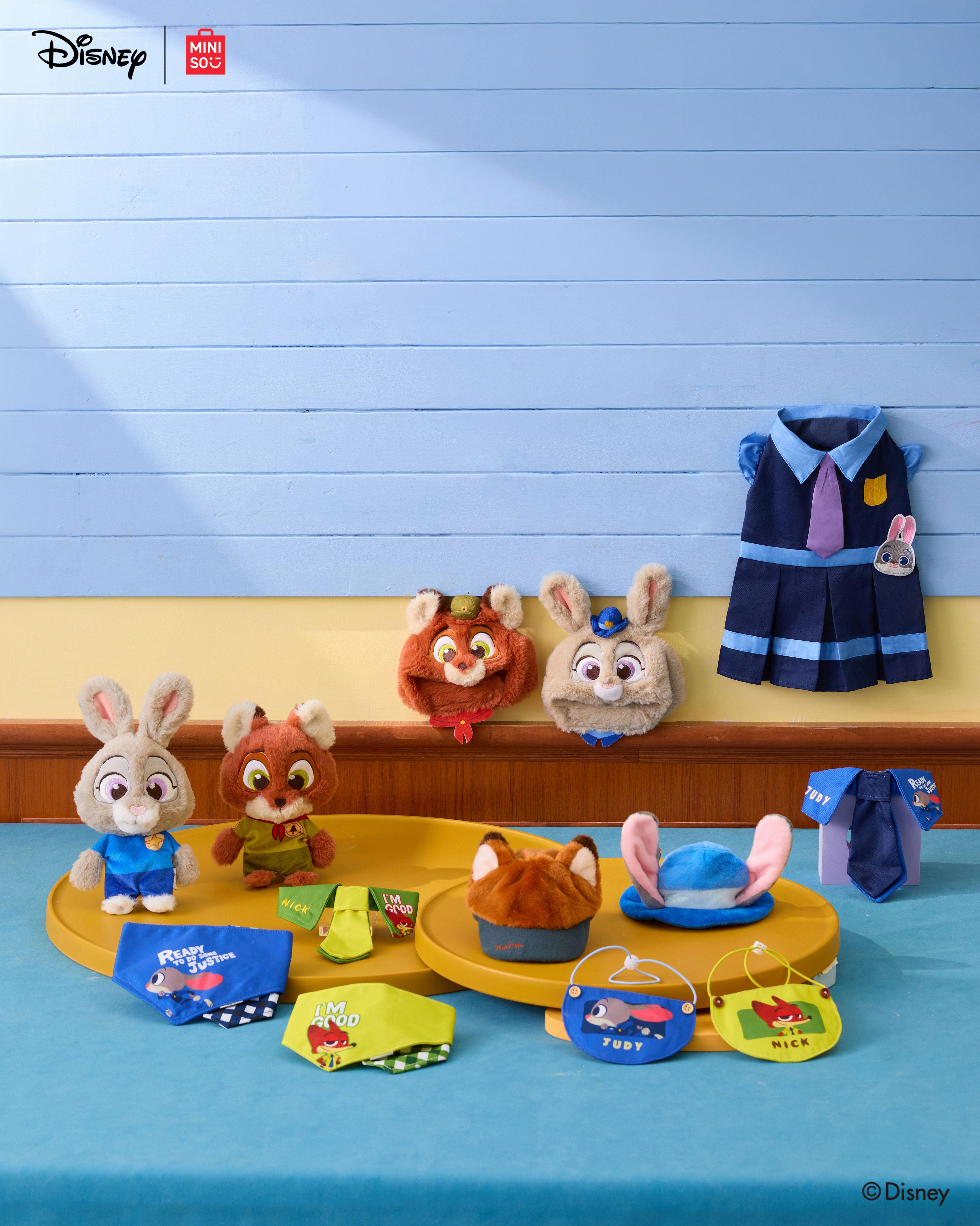 MINISO Zootopia系列產品:集合多款人氣新品及必備單品,包括公仔、盲盒、掛袋、家居用品、寵物用品等,滿足粉絲收藏與實用需求。