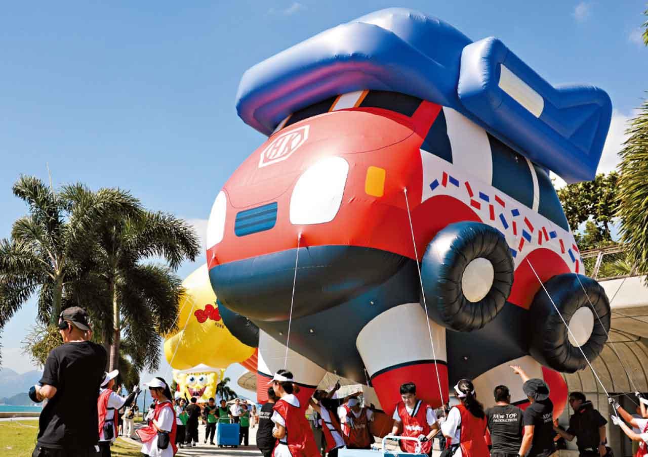 本港將舉行巨型充氣角色氣球慶典,並在下月28日舉行「輕」氣球巡遊活動。(吳康琦攝)