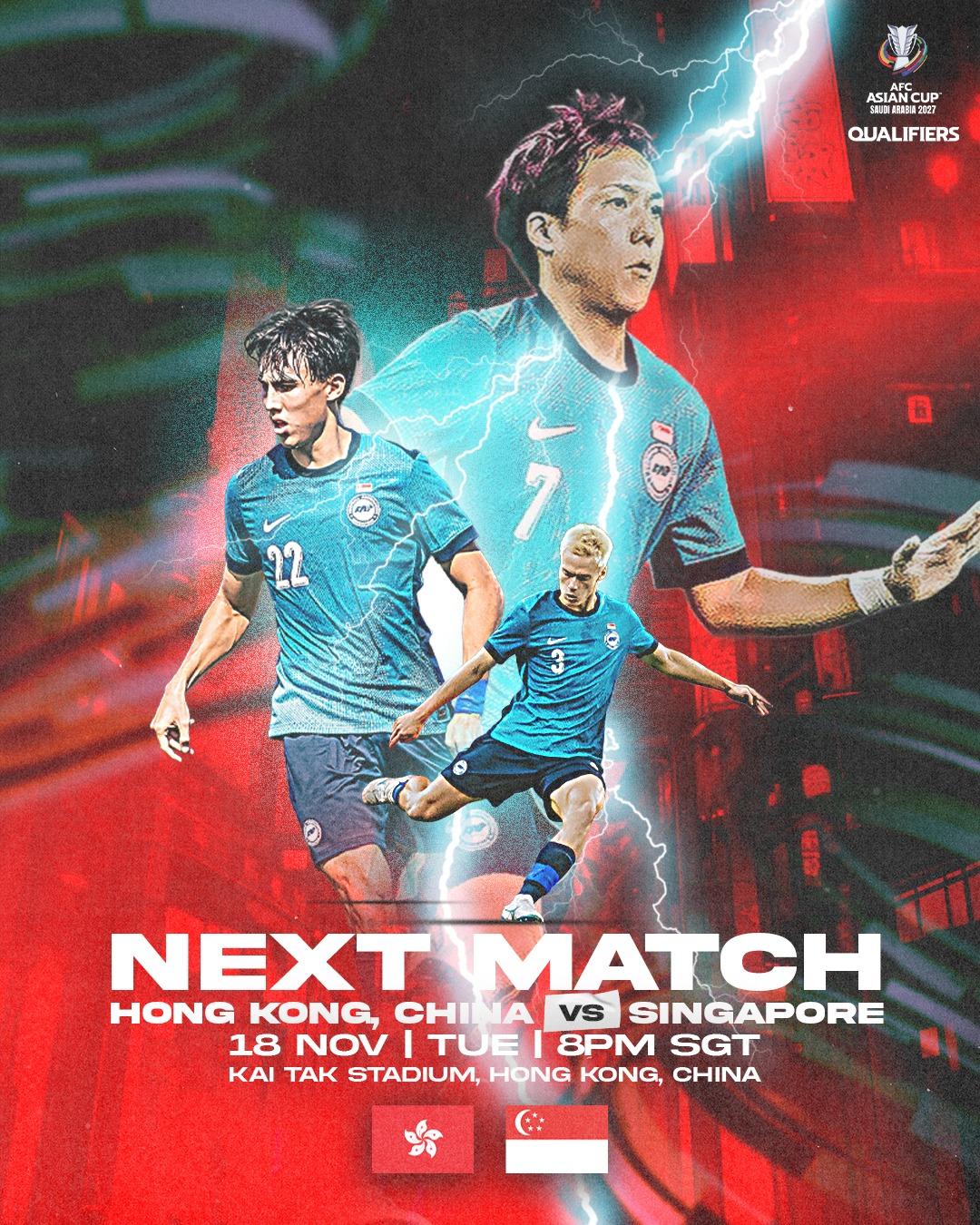 新加坡特別製作對香港隊海報。(Singapore FA)