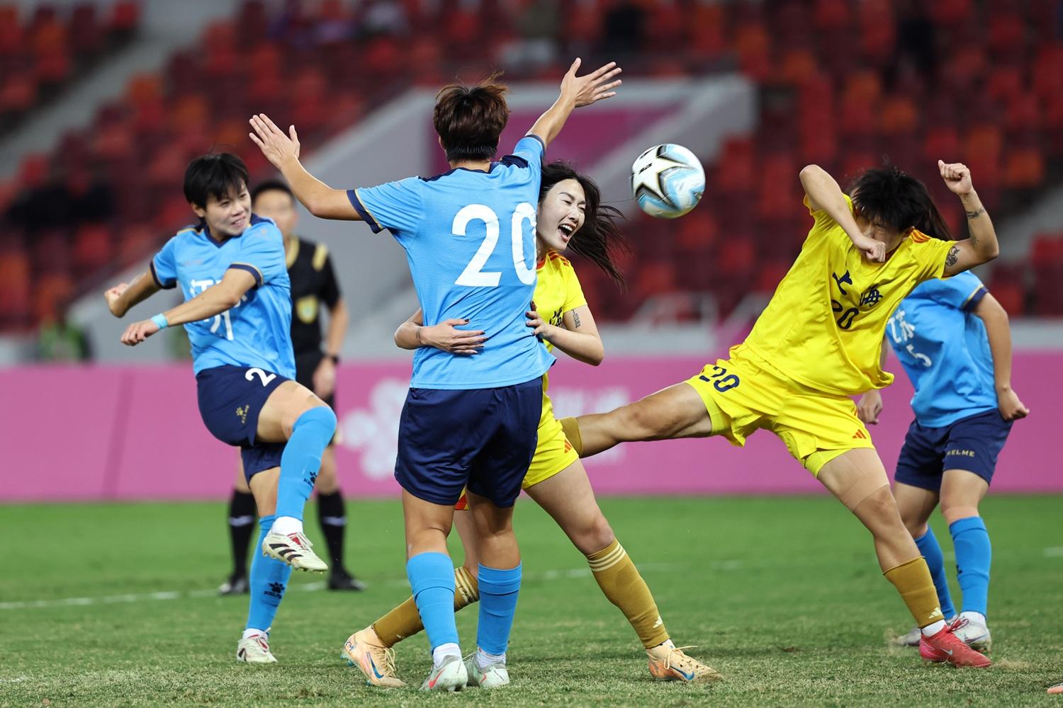 江蘇女足2:1擊敗上海女足。(新華社)