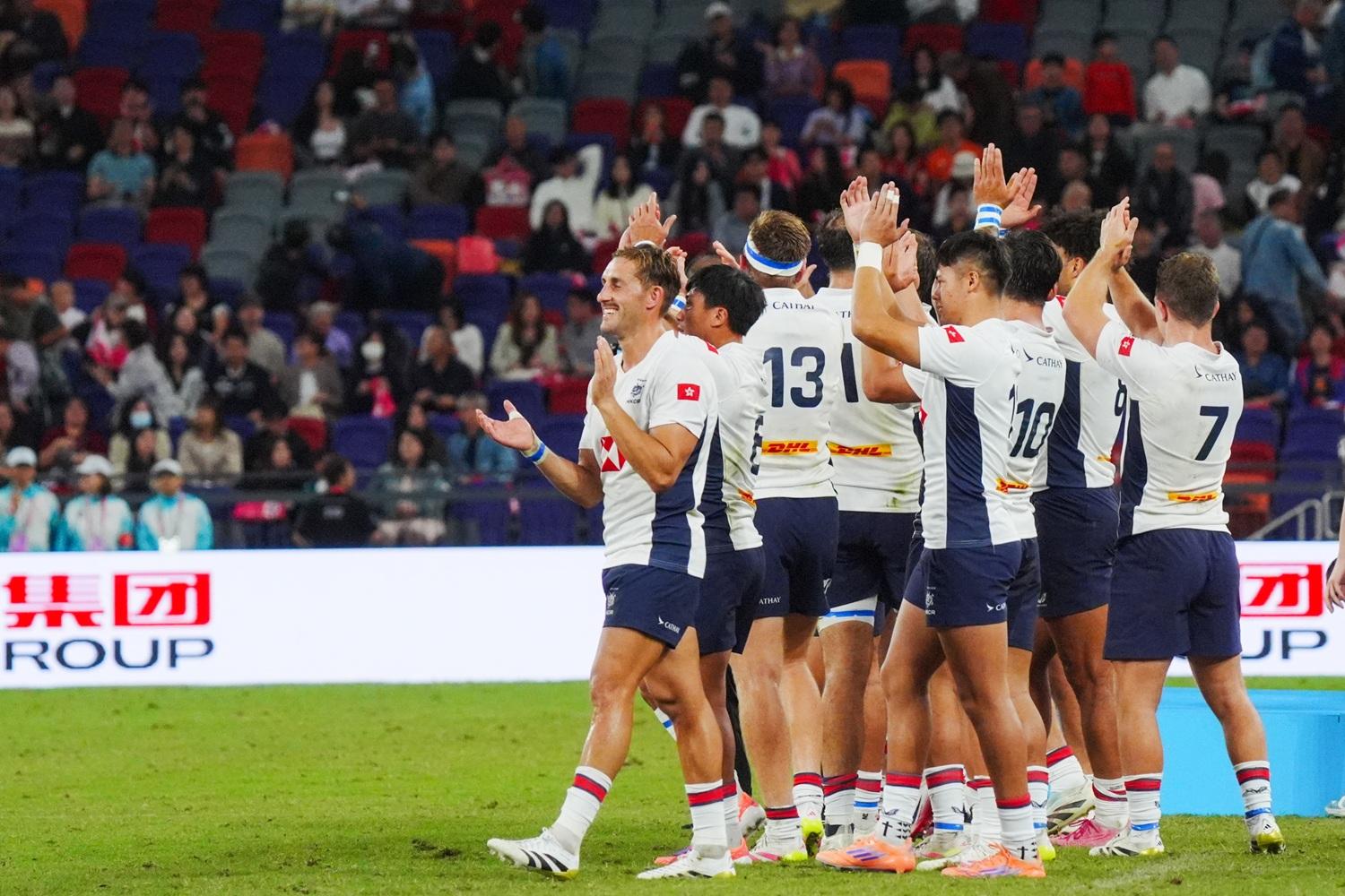 香港欖球隊贏得全運會七人欖球金牌。(新華社)