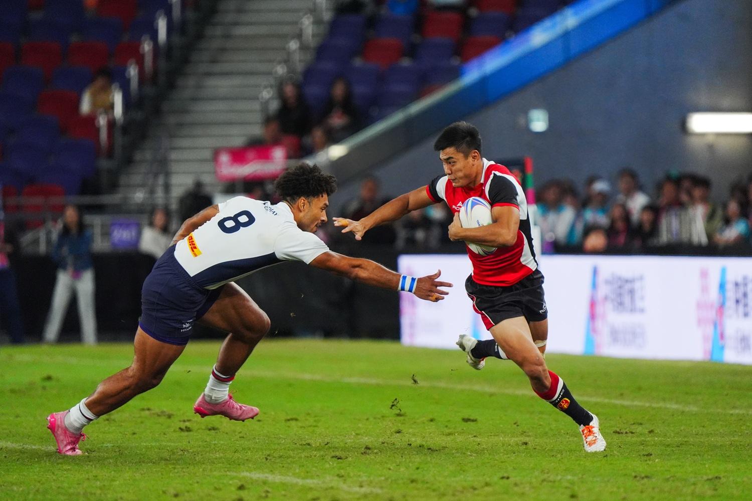 香港欖球隊贏得全運會七人欖球金牌。(新華社)