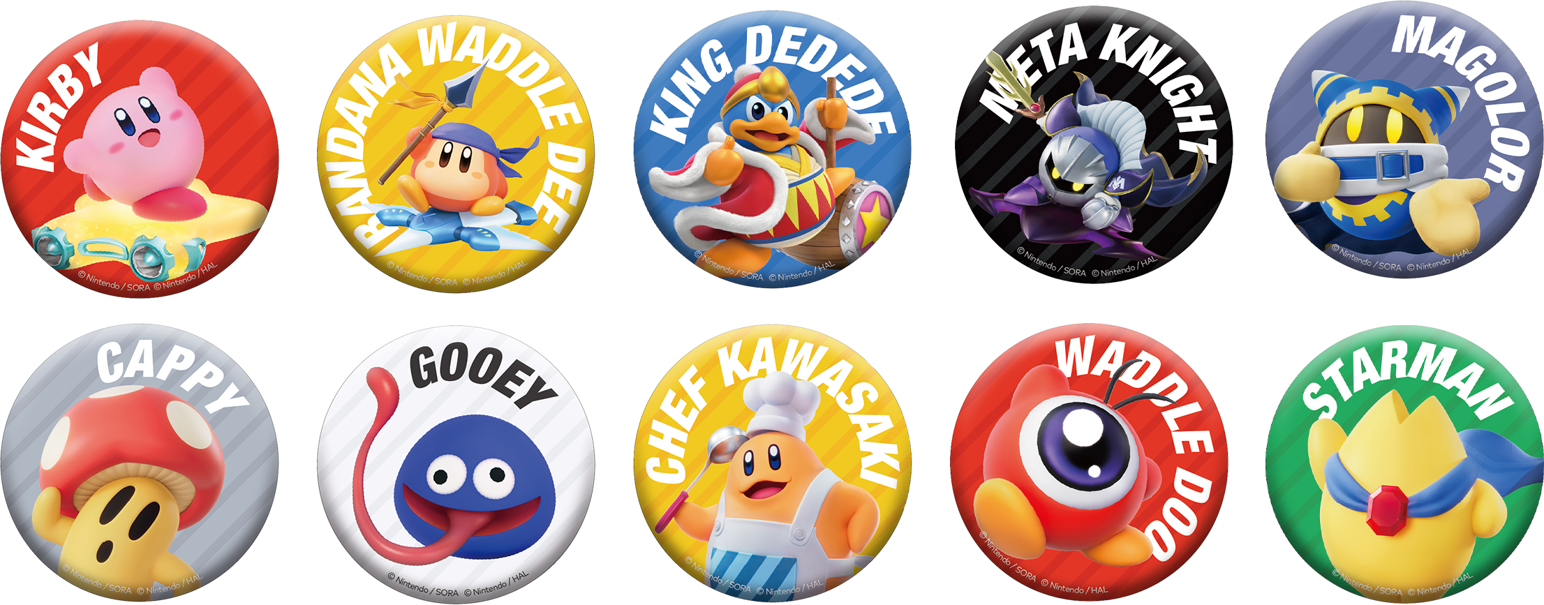 《卡比的馭天飛行者》角色襟章