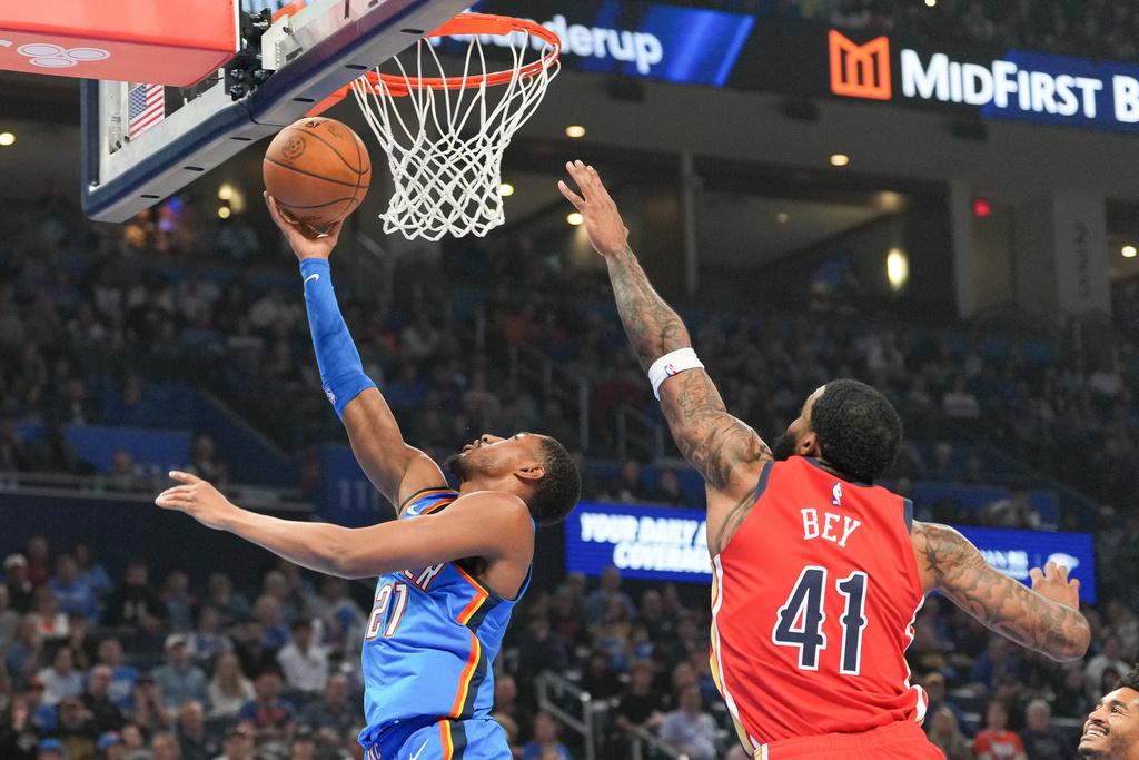 雷霆137:106擊敗鵜鶘。(美聯社)