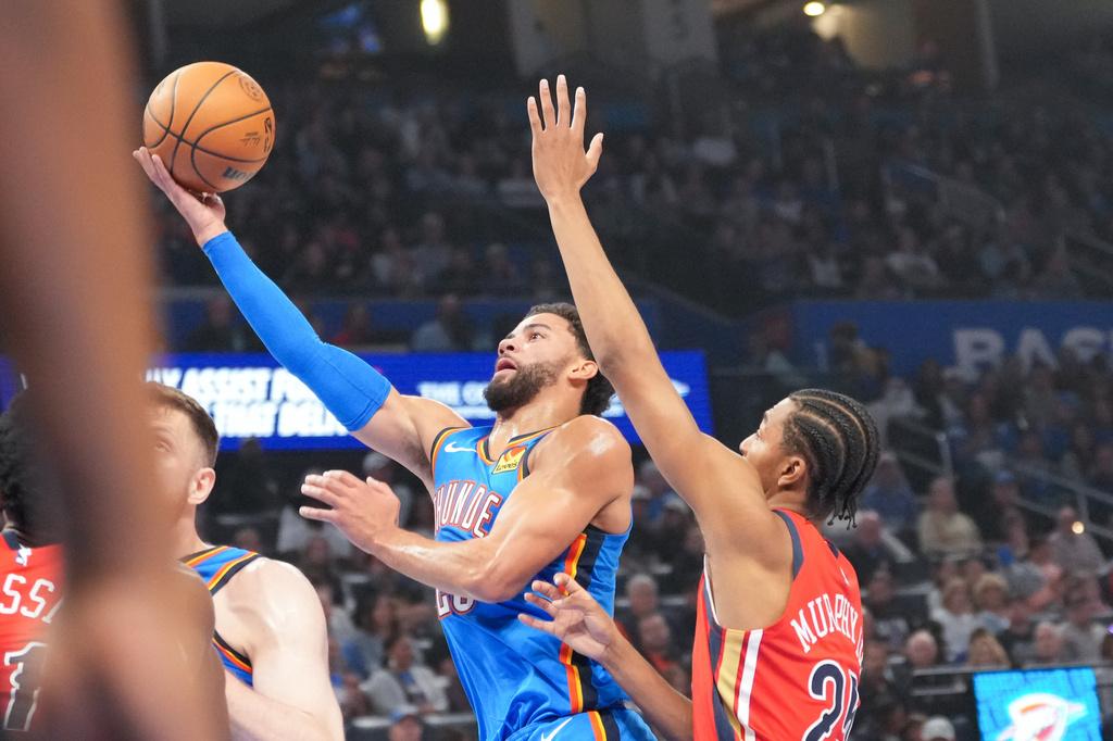 雷霆137:106擊敗鵜鶘。(美聯社)