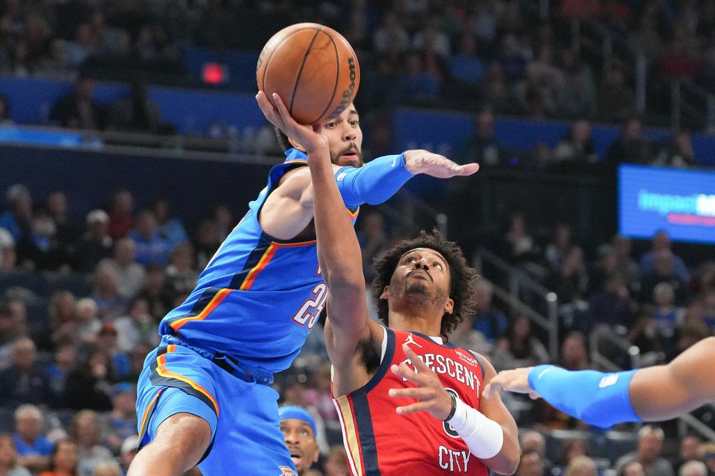 雷霆137:106擊敗鵜鶘。(美聯社)