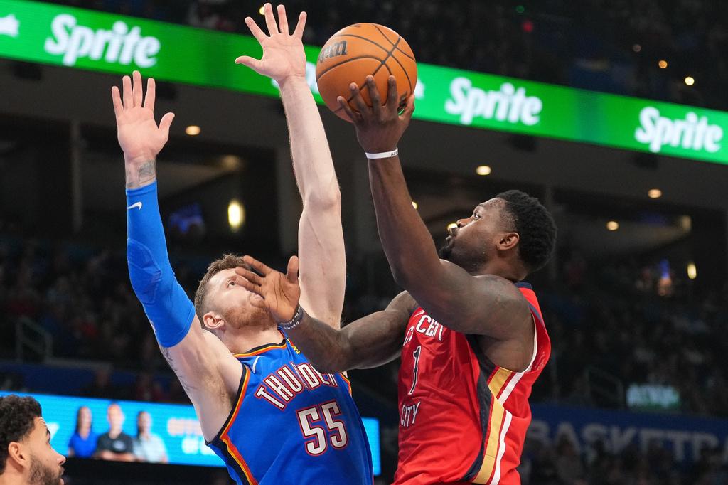 雷霆137:106擊敗鵜鶘。(美聯社)