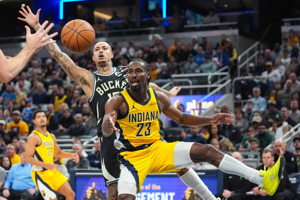 公鹿117:115擊敗溜馬。(美聯社)