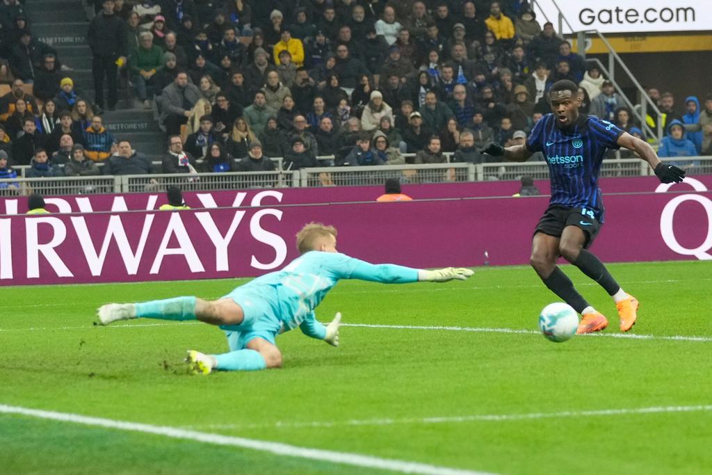 邦尼為國際米蘭射入成2:0。(美聯社)