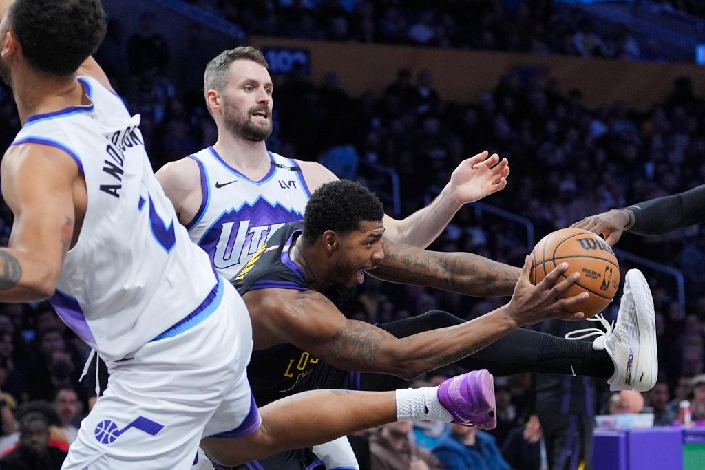 湖人140:125擊敗爵士。(美聯社)