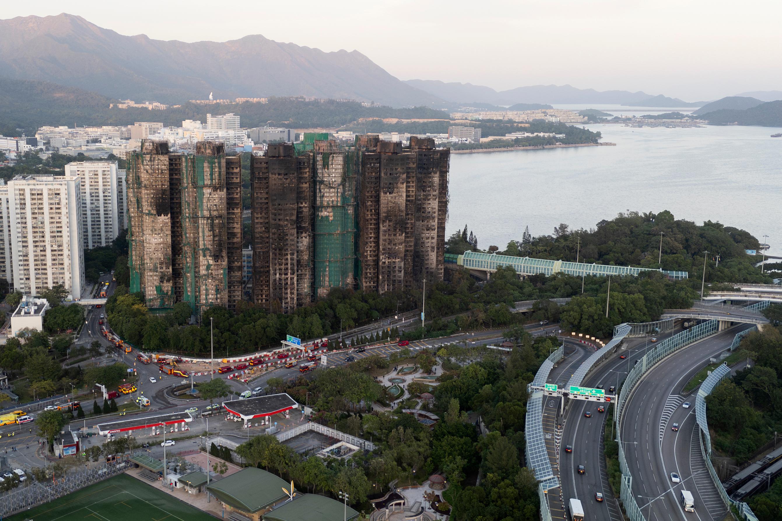 大埔宏福苑五級火(美聯社)