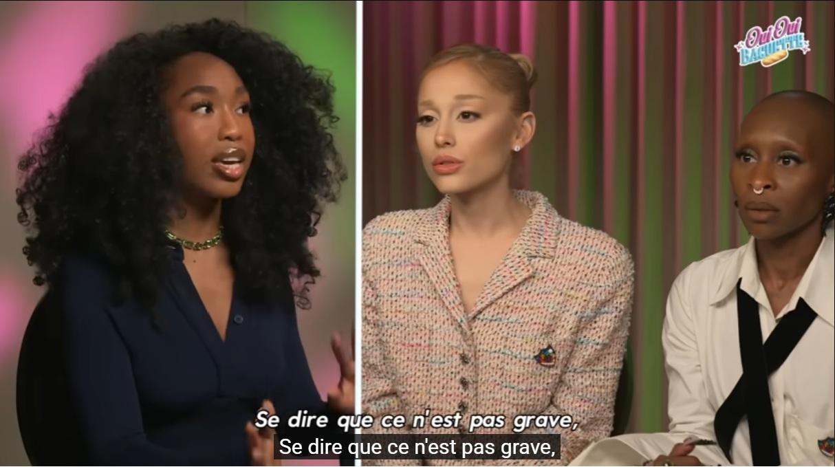 Ariana Grande對主持人Sally說,演藝圈存在不少壓力,比如外貌,也會成為別人評價的焦點。