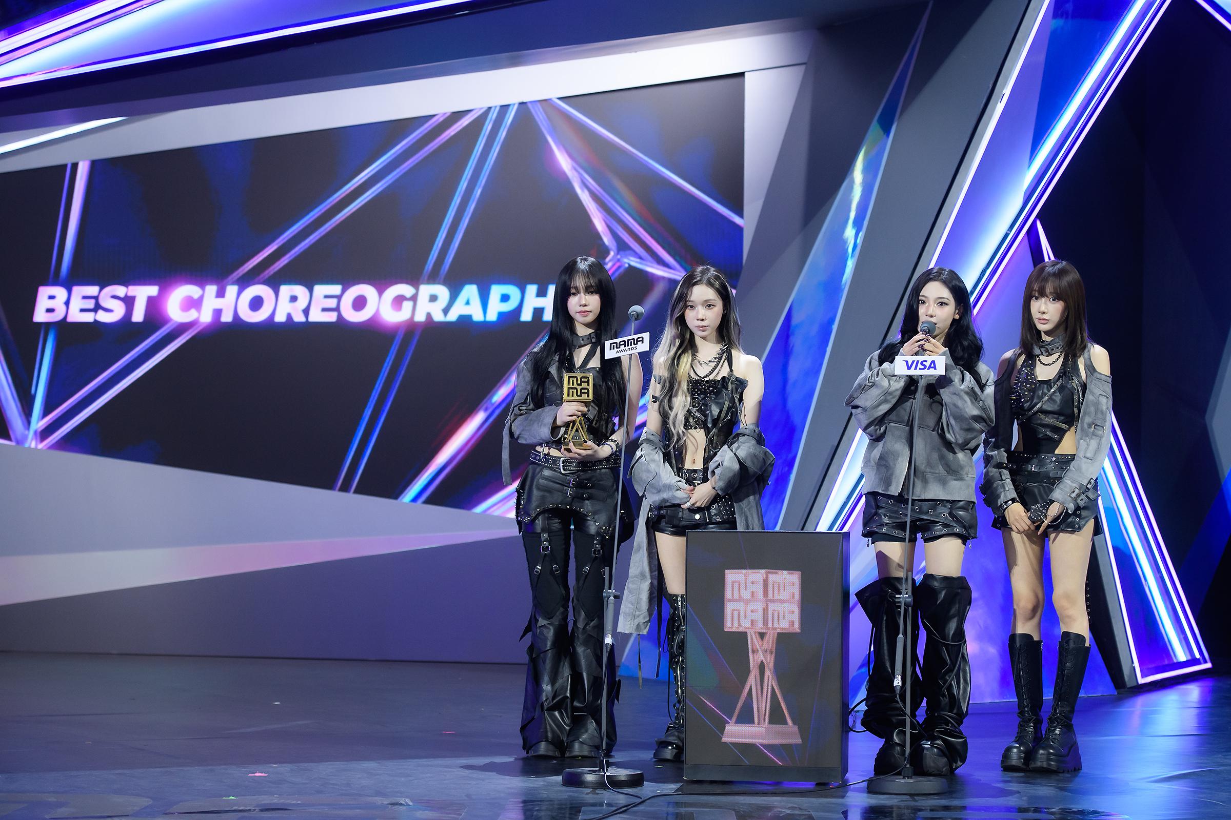 女團aespa獲BEST CHOREOGRAPHY。