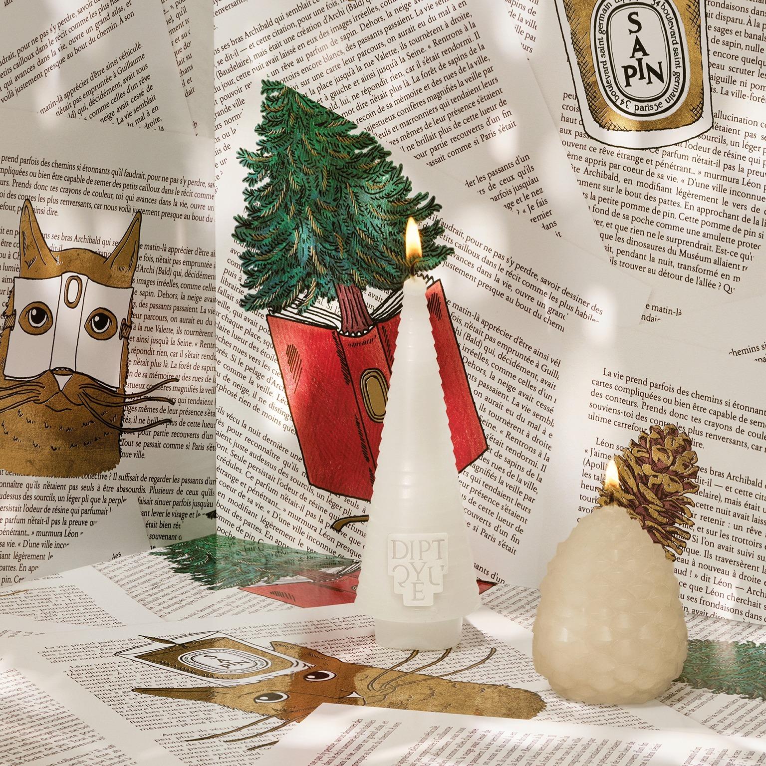 聖誕限定香氛2025|Diptyque Sapin(冷杉) 限量版倒數餐燭 $1,300