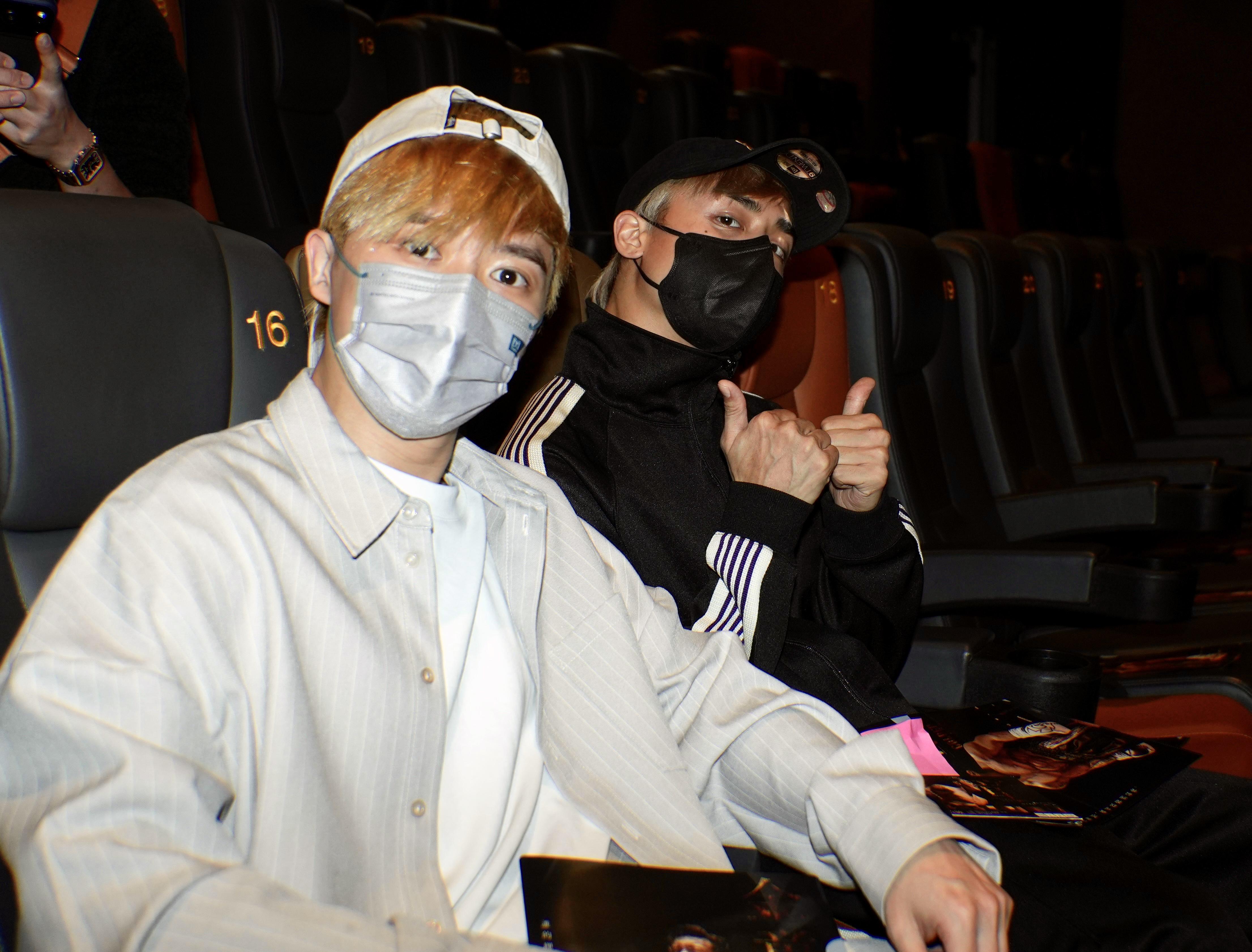 MIRROR成員Frankie和AK齊齊支持張繼聰主演的《金童》首映。