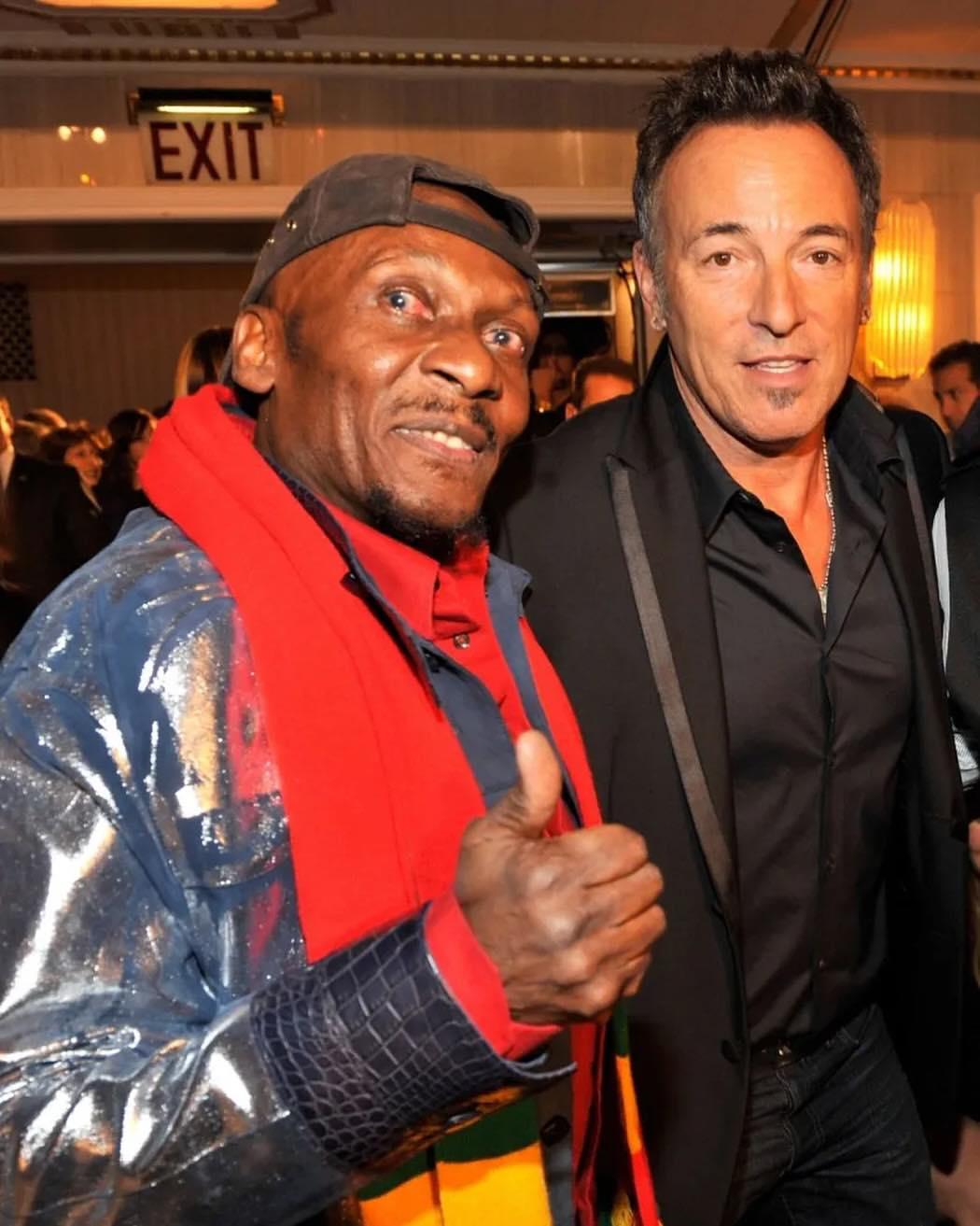 Jimmy Cliff與Bruce Springsteen惺惺相惜合照。