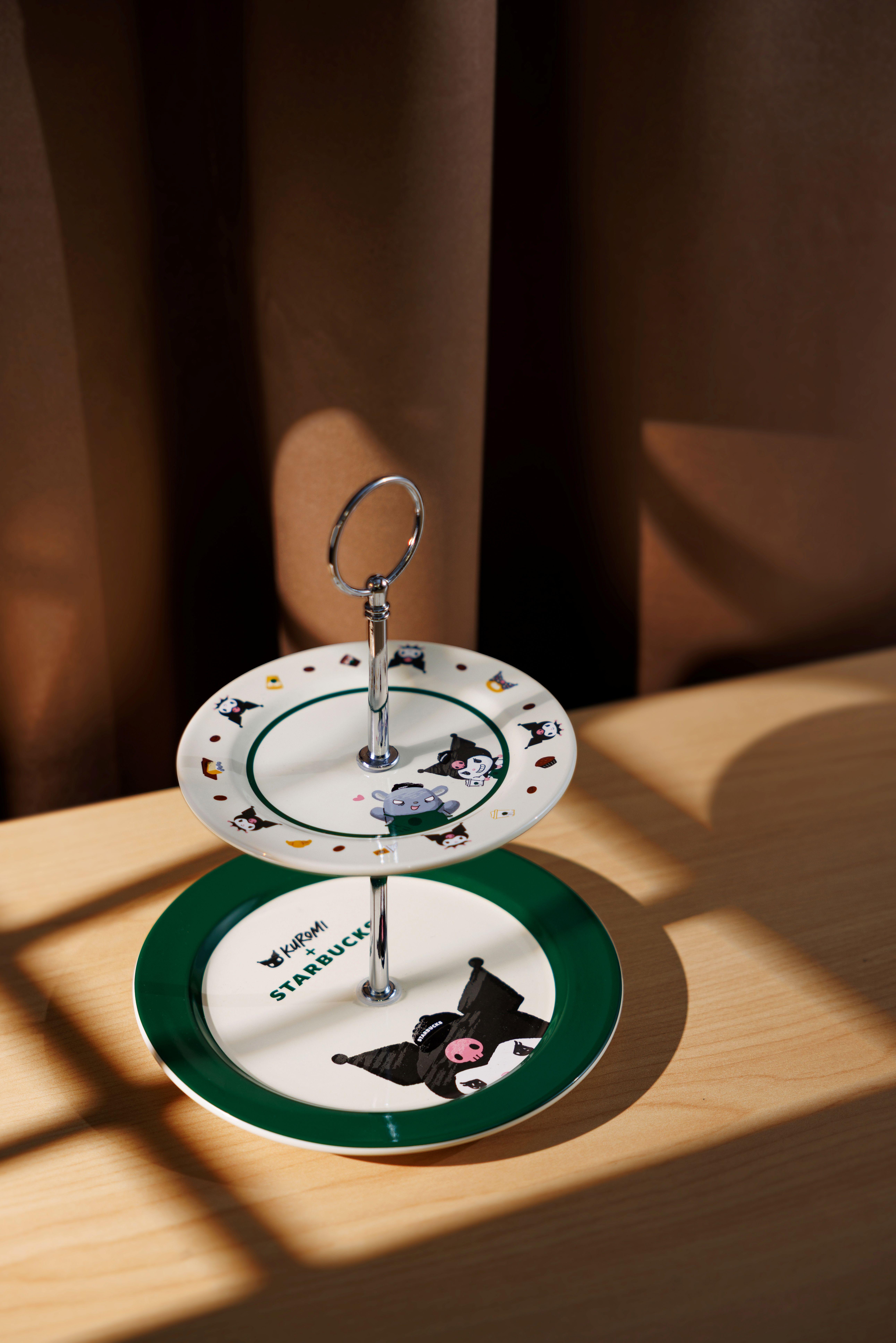 KUROMI + Starbucks 下午茶兩層架