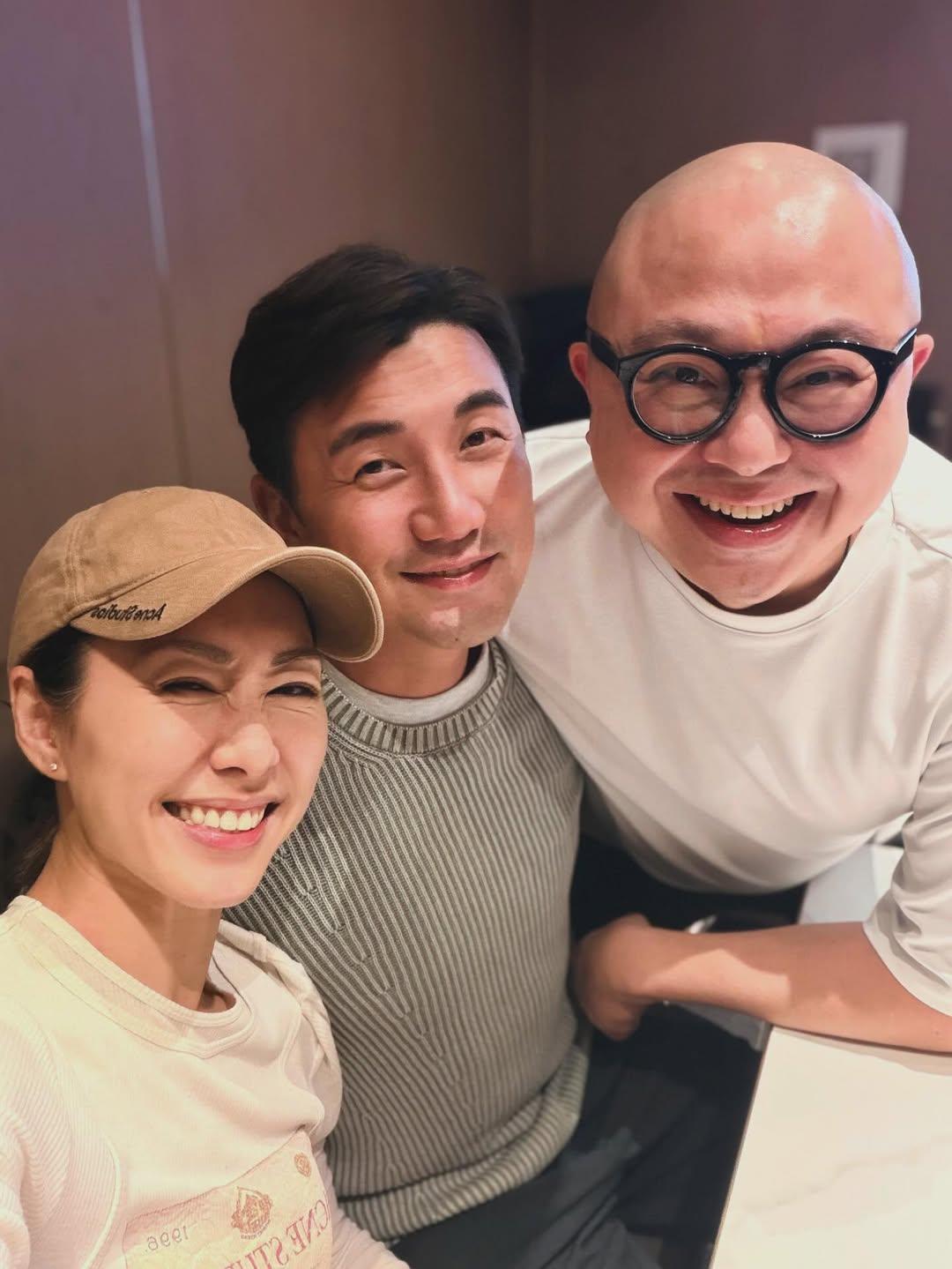 胡定欣偕老公請Bob洪永城食飯。