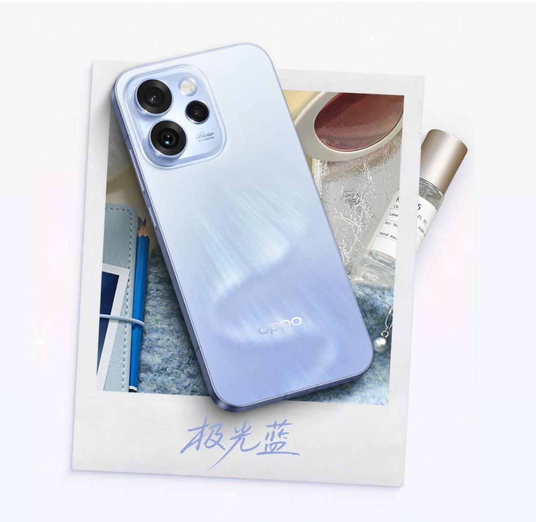 Reno15 Pro設3種顏色,包括極光藍。