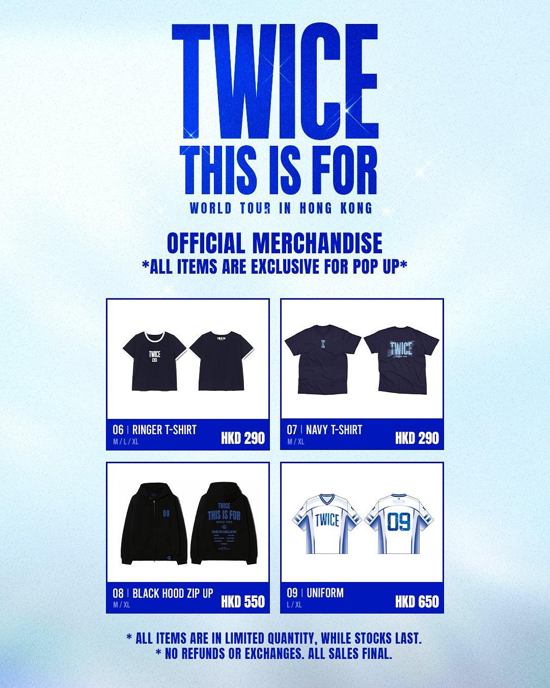 TWICE 官方快閃店<THIS IS FOR>商品