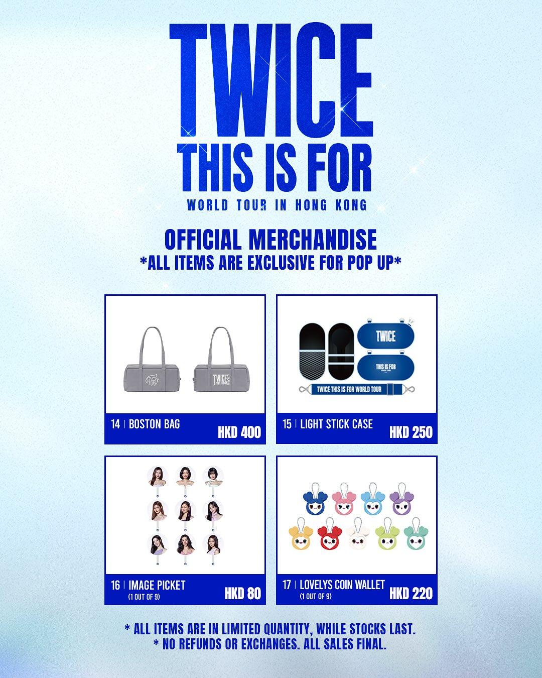 TWICE 官方快閃店<THIS IS FOR>商品