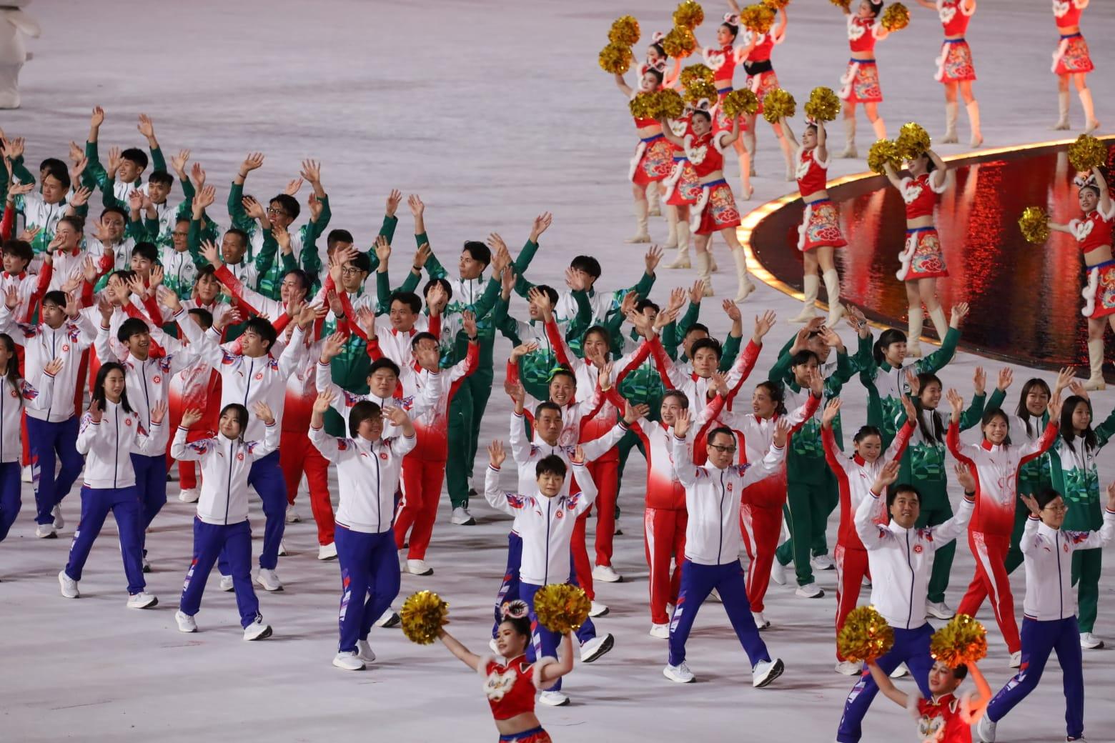 十五運會開幕式晚上在廣州舉行。(鍾式明攝)