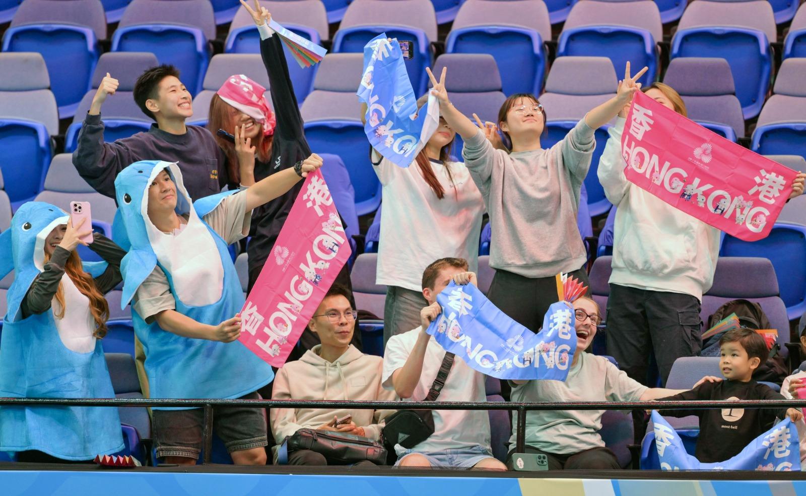 全運會|香港主場出戰男子籃球U22小組賽 首仗不敵上海。(新華社)