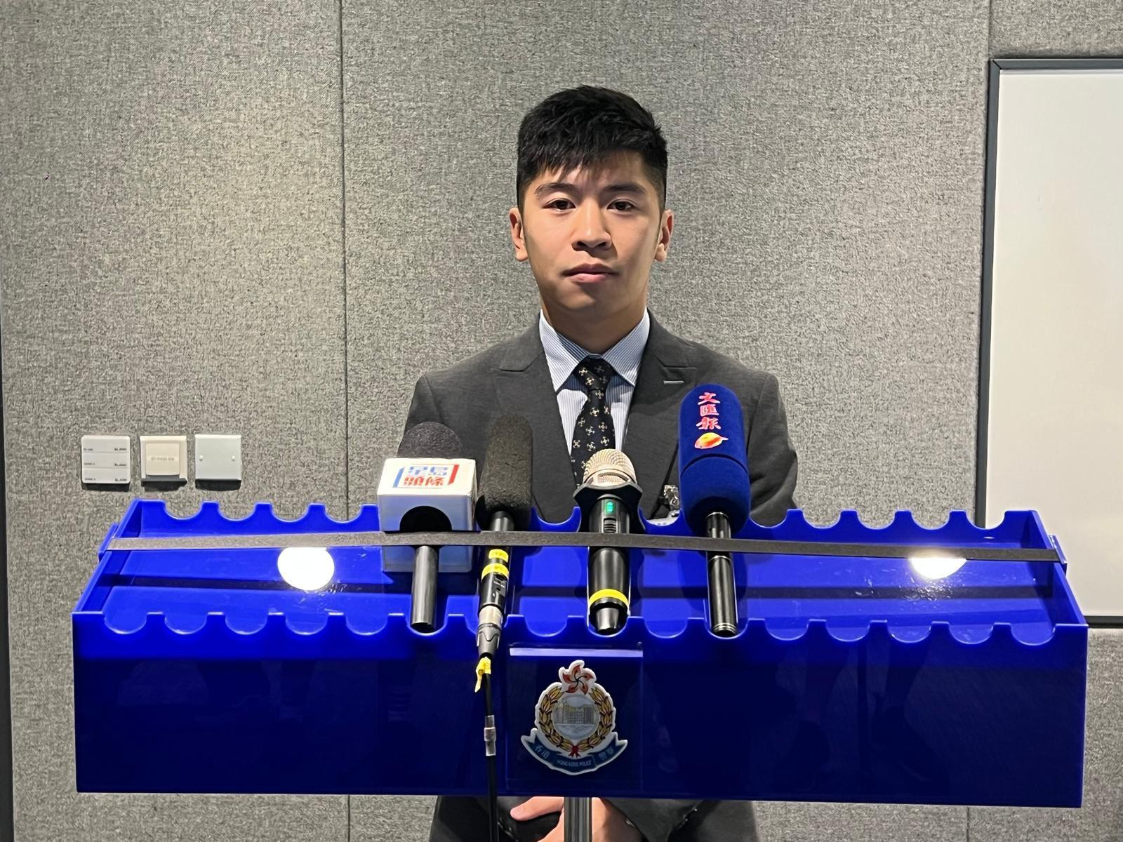 東九龍總區反三合會行動組主管高級督察馮柏羲。