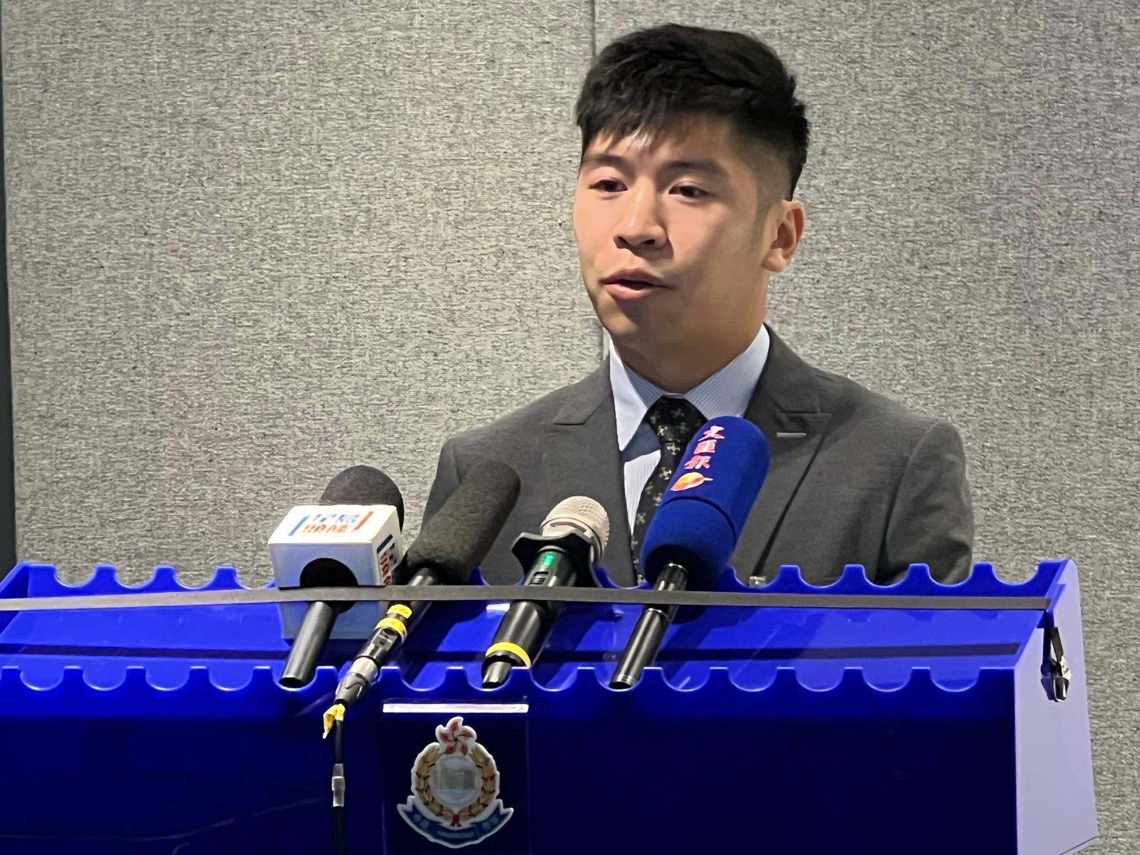 東九龍總區反三合會行動組主管高級督察馮柏羲。