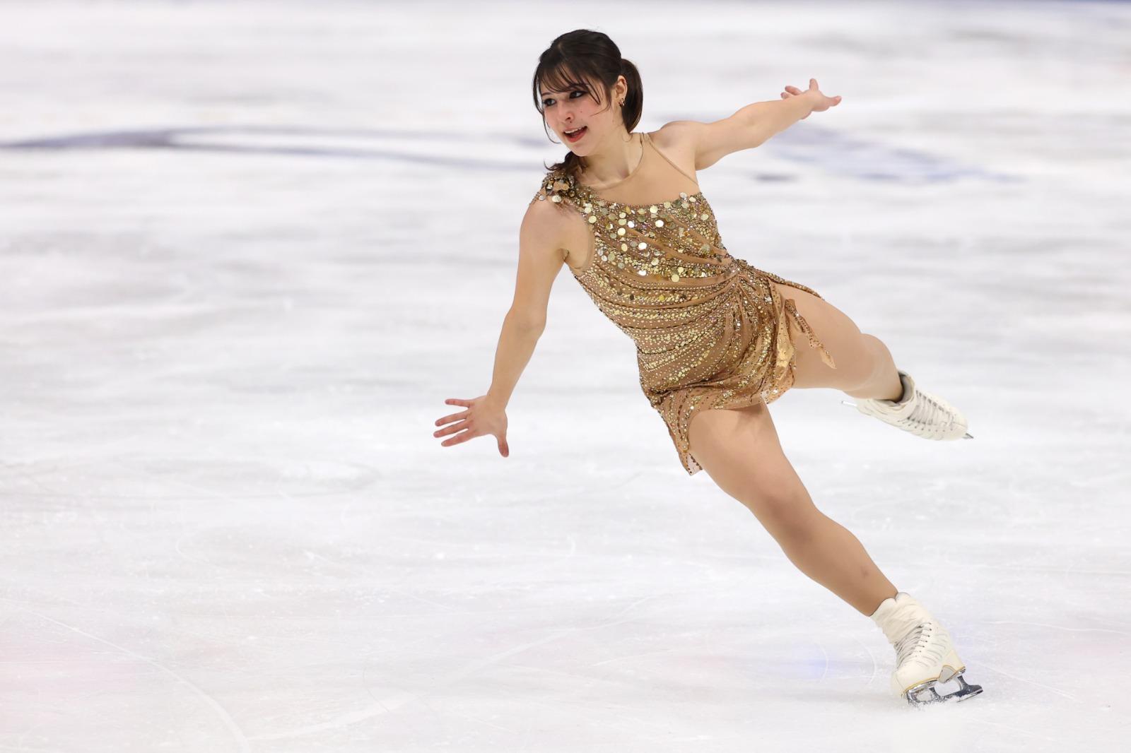 溜冰|美籍華裔美少女劉美賢(Alysa Liu)奪得美國花樣滑冰大獎賽女子單人冠軍。(路透社)