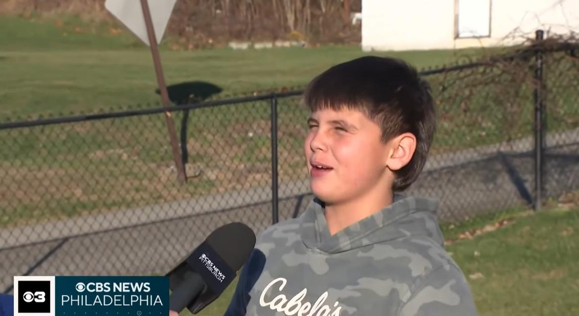 男童弗雷齊(Cole Frazee)對CBS講述這次驚險遭遇。(互聯網)