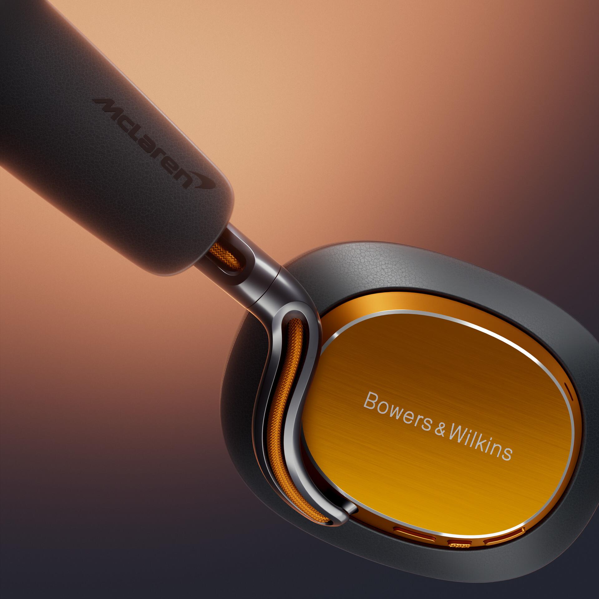 Bowers & Wilkins Px8 S2 McLaren Edition頭帶上有McLaren Speedmark標誌。