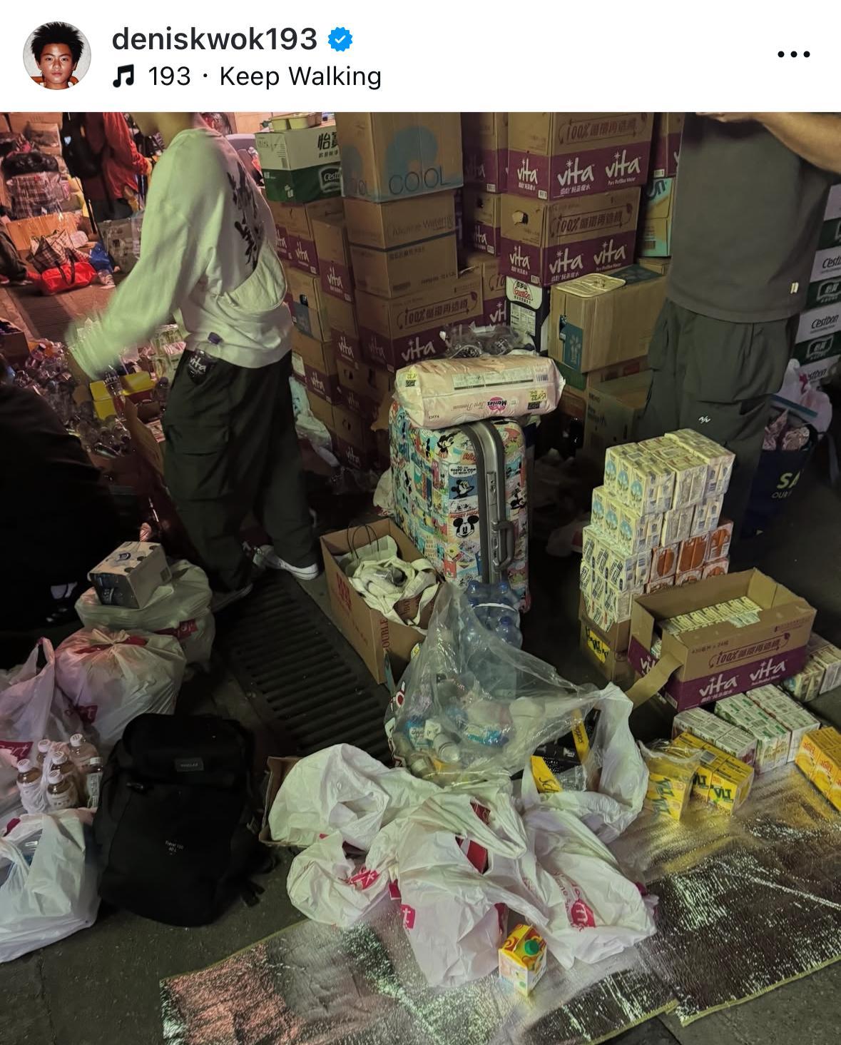 ERROR成員193(郭家駿)親自出馬去到大埔運物資。