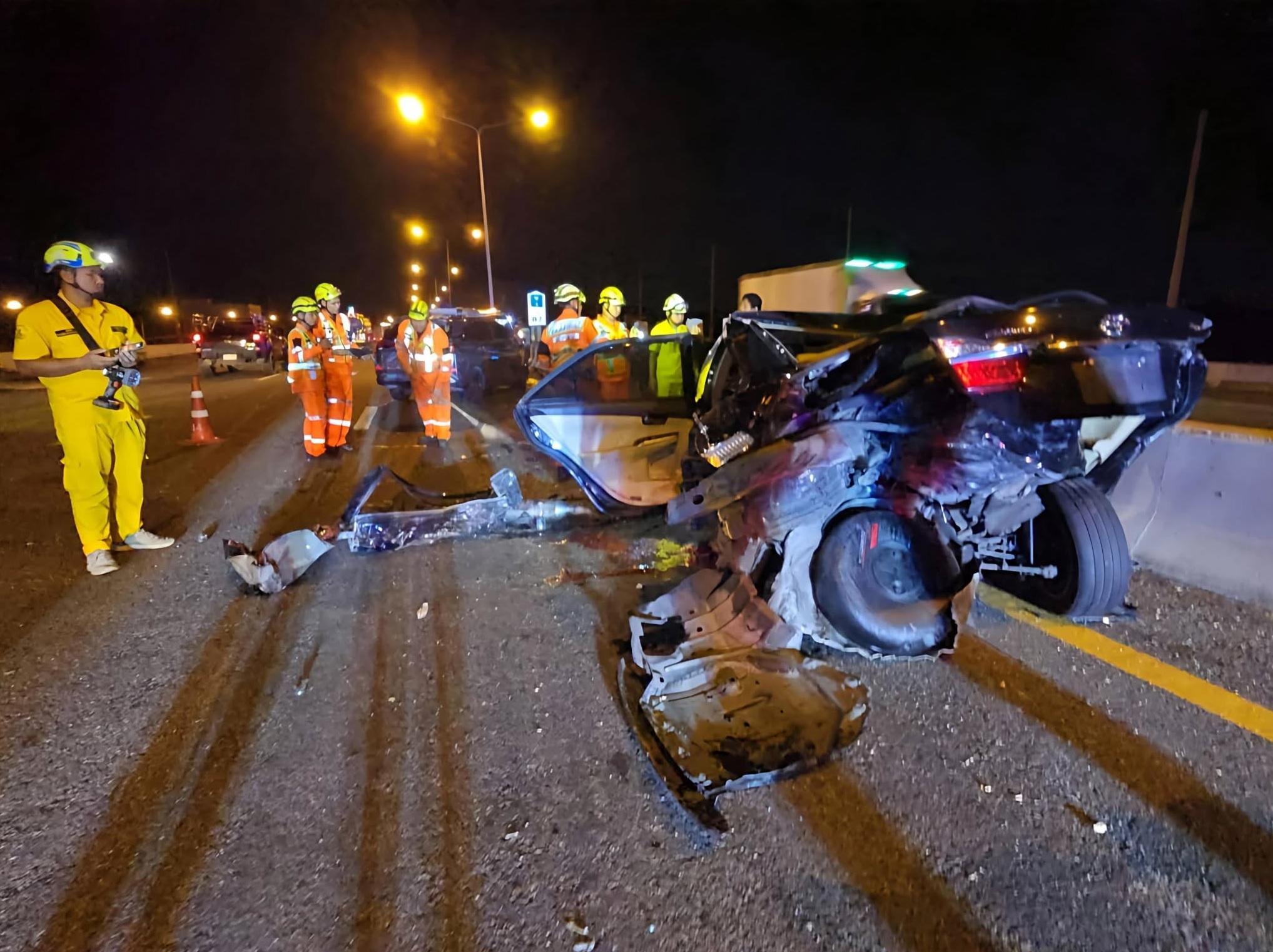 當晚車禍現場。(互聯網)