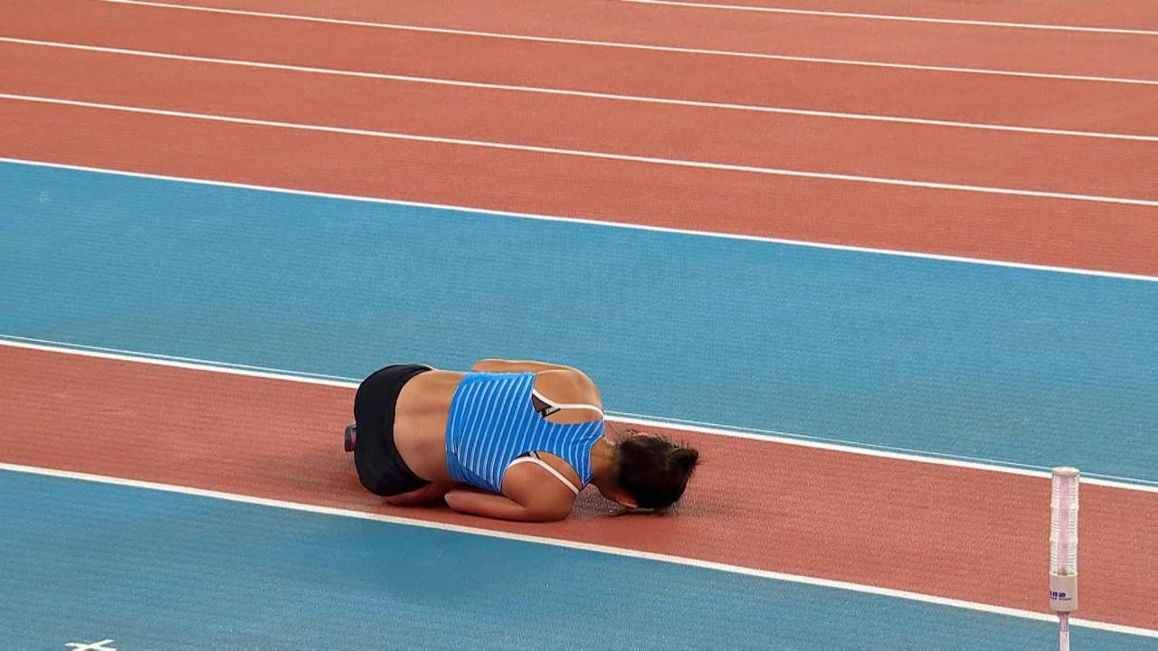 俞雅欣於全運會跳遠決賽其中一次試跳,助跑加速期間跌倒受傷,最終未能造出成功試跳成績。