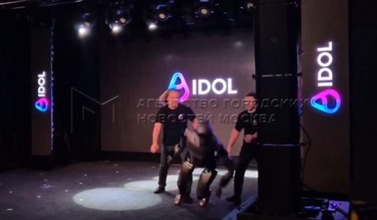 AIdol突然失平衡跌倒。(互聯網)