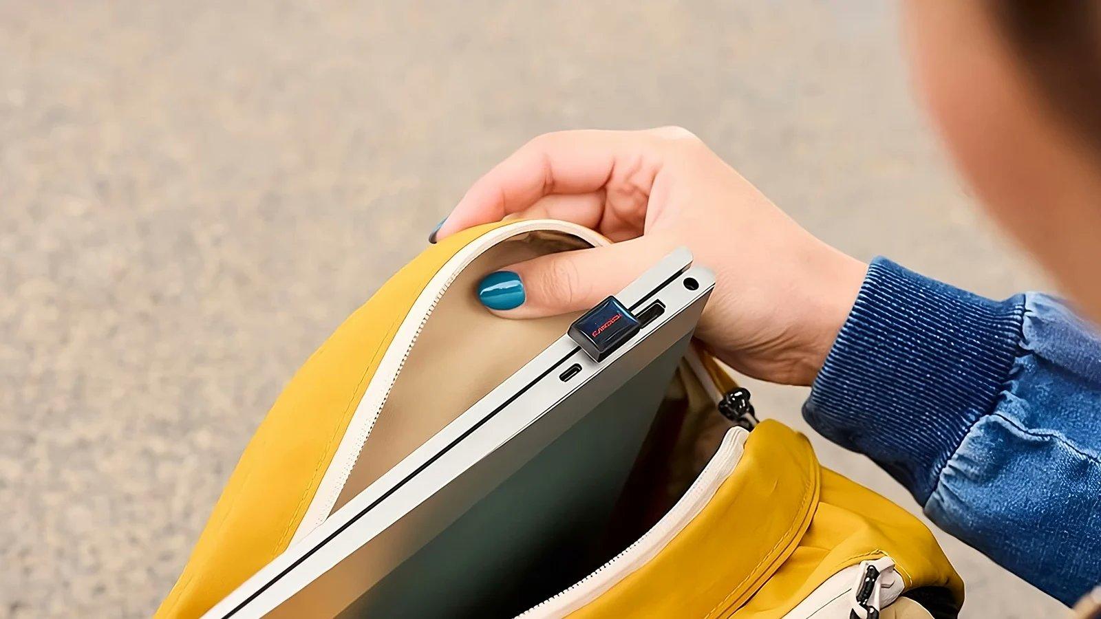 SanDisk Extreme Fit USB-C手指貼合裝置不易跌落。