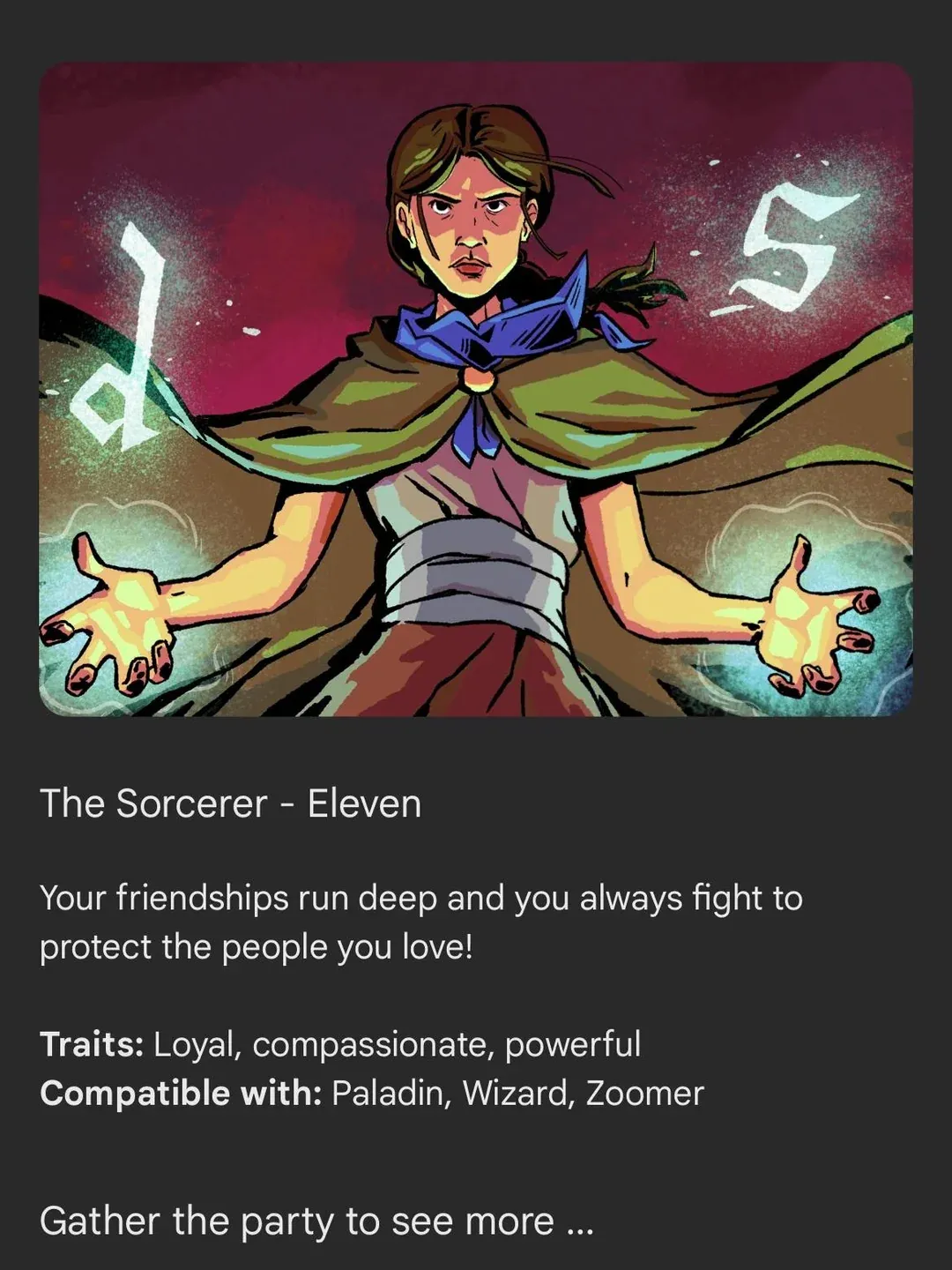 Eleven換上D&D造型。