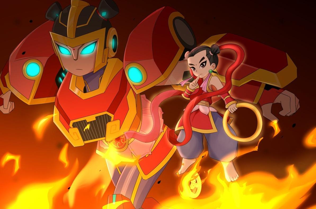 中美合拍的動畫連續劇《我的哪吒與變形金剛》。(互聯網)