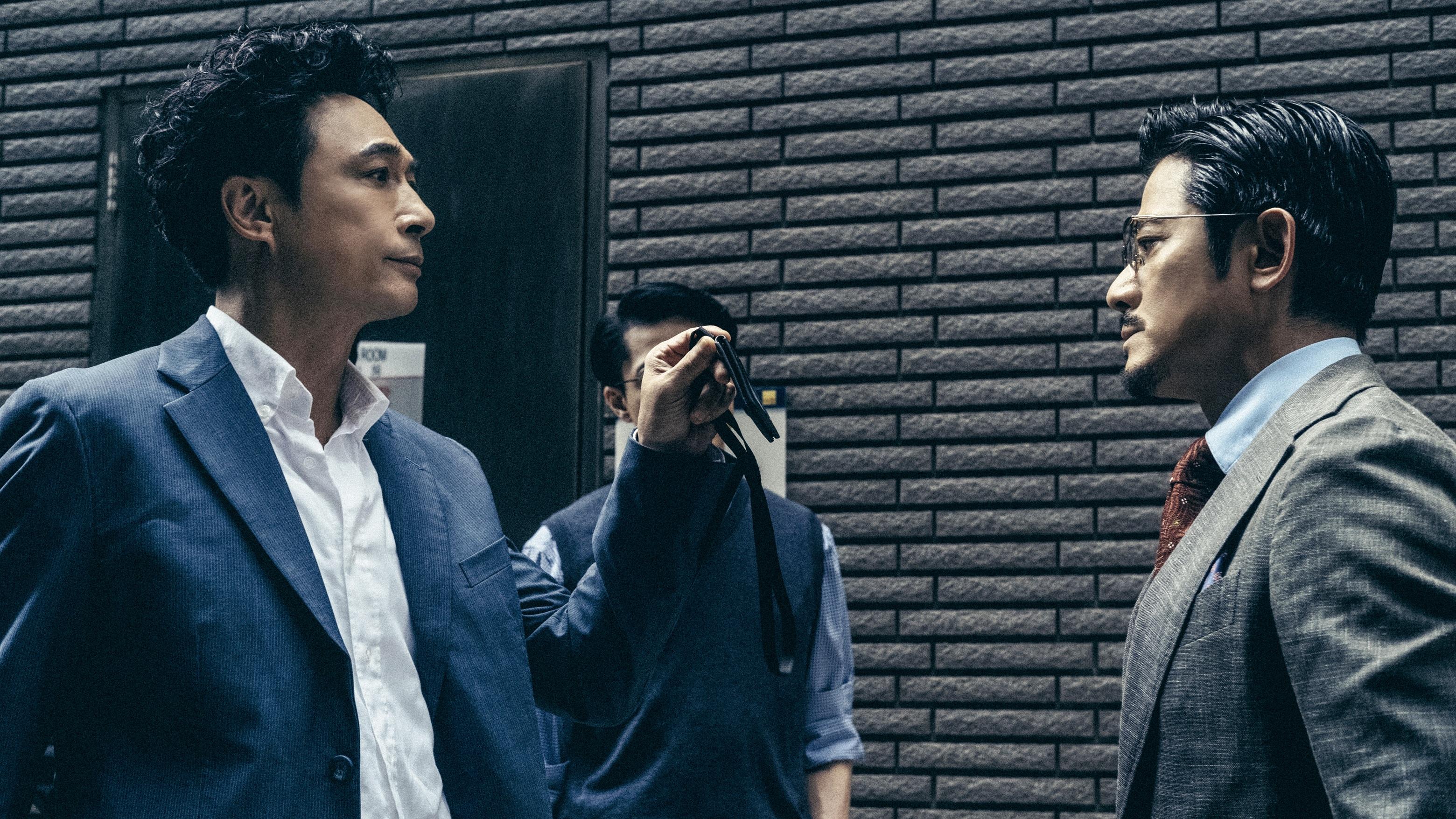 郭富城和吳鎮宇在電影《內幕》分別演律師和警察。(周令知攝)